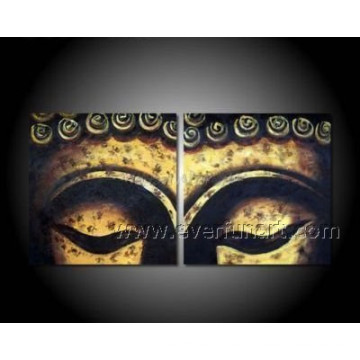 Abstraktes Buddha-Gesichts-Ölgemälde auf Segeltuch (BU-020)